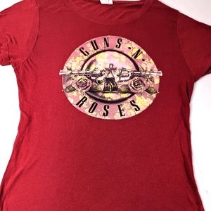 Guns N Roses Tee With Two Pistols Aimed Away From Each Other XXL